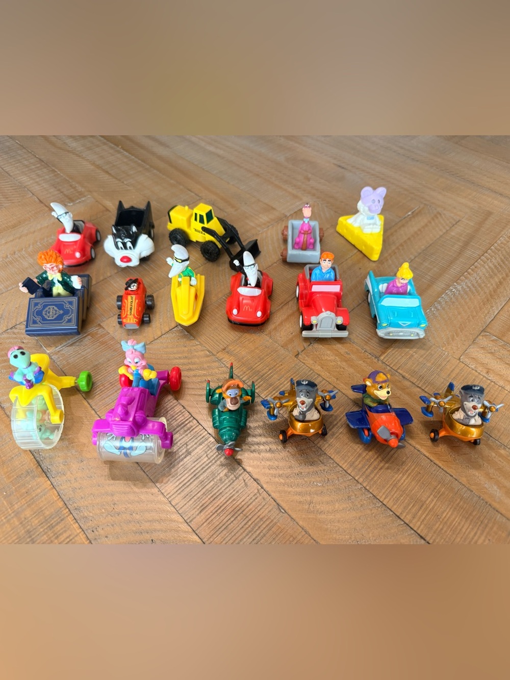 Vintage Kids Toy Vehicles and Characters - set of 17